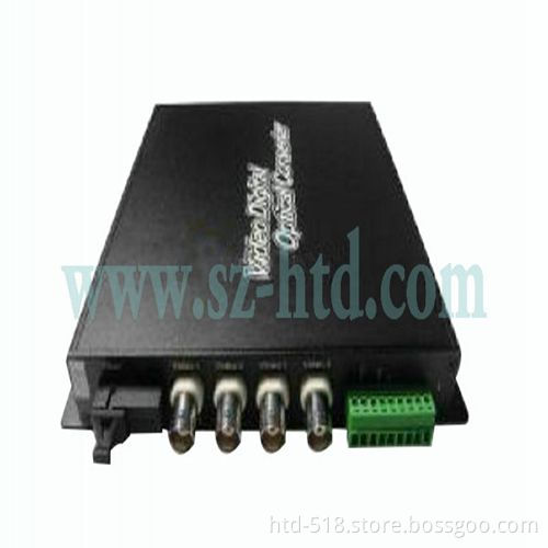4-Channel Fiber Optic Video Converter Transceiver